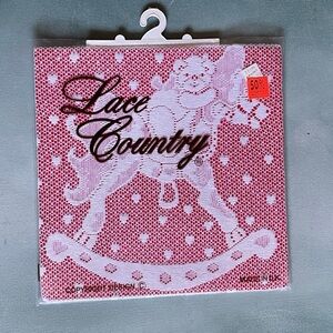 Vintage Lace Country White Lace 27" by 36" Teddy Bear Baby Carriage Stroller